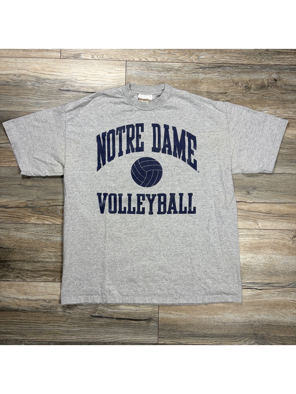 Vintage Notre Dame Volleyball Gray T-Shirt XL Made in USA